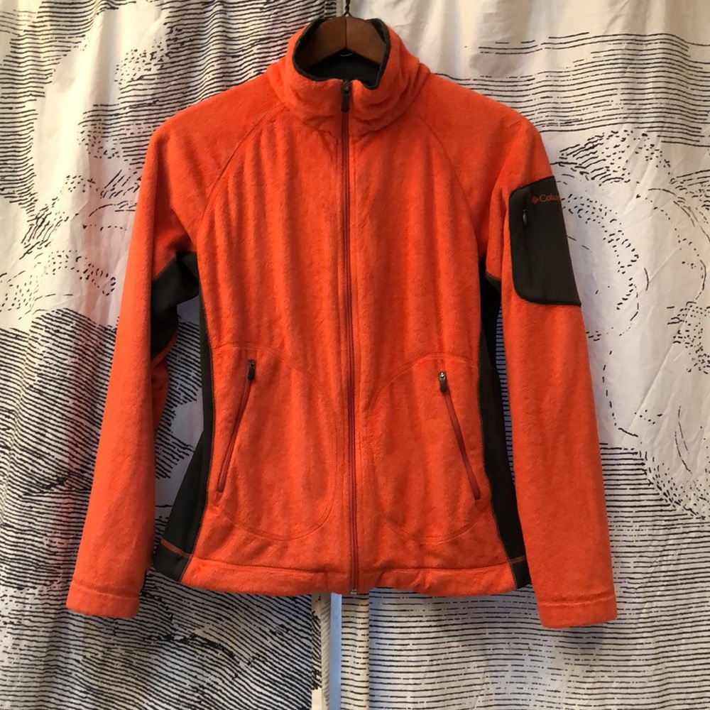 Columbia Orange/Coral Interchange Women’s Fleece Jacket Sz. M
